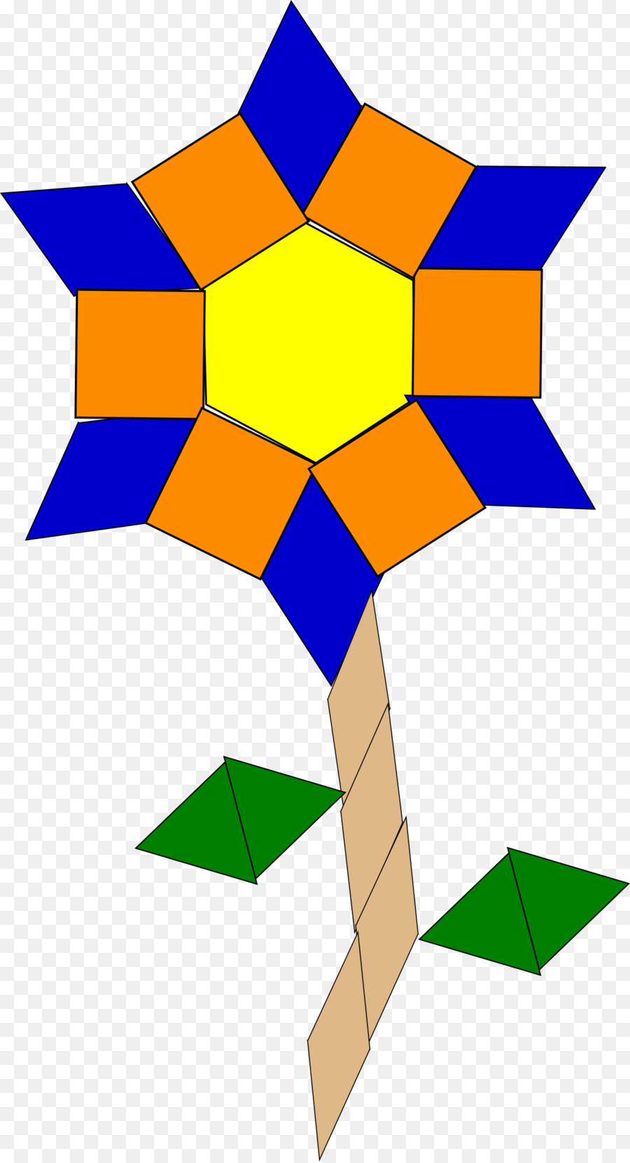 Flor Geométrica，Colorido PNG