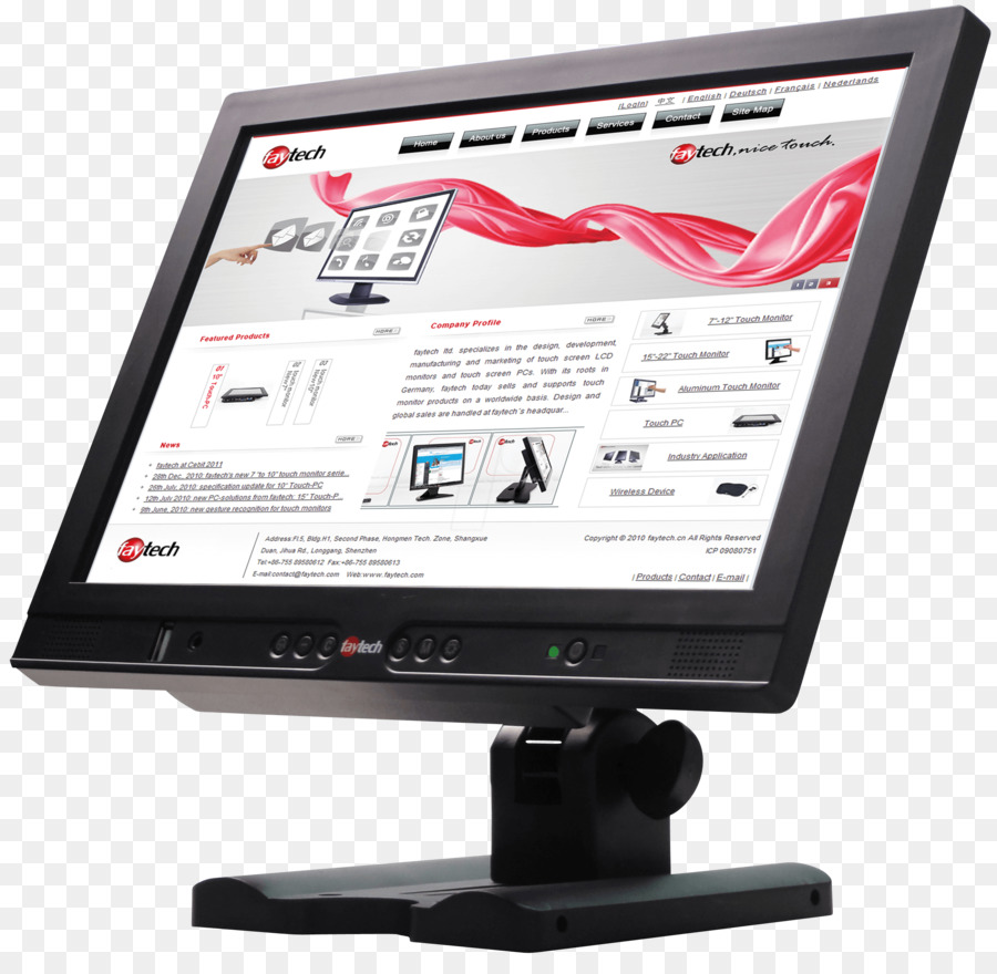 Touchscreen Resistiva，Monitores De Computador PNG