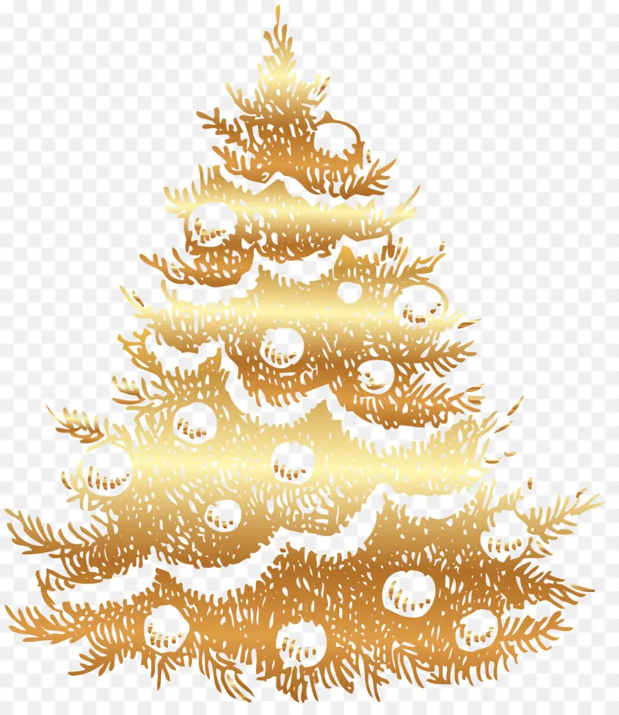 Árvore De Natal，Ouro PNG