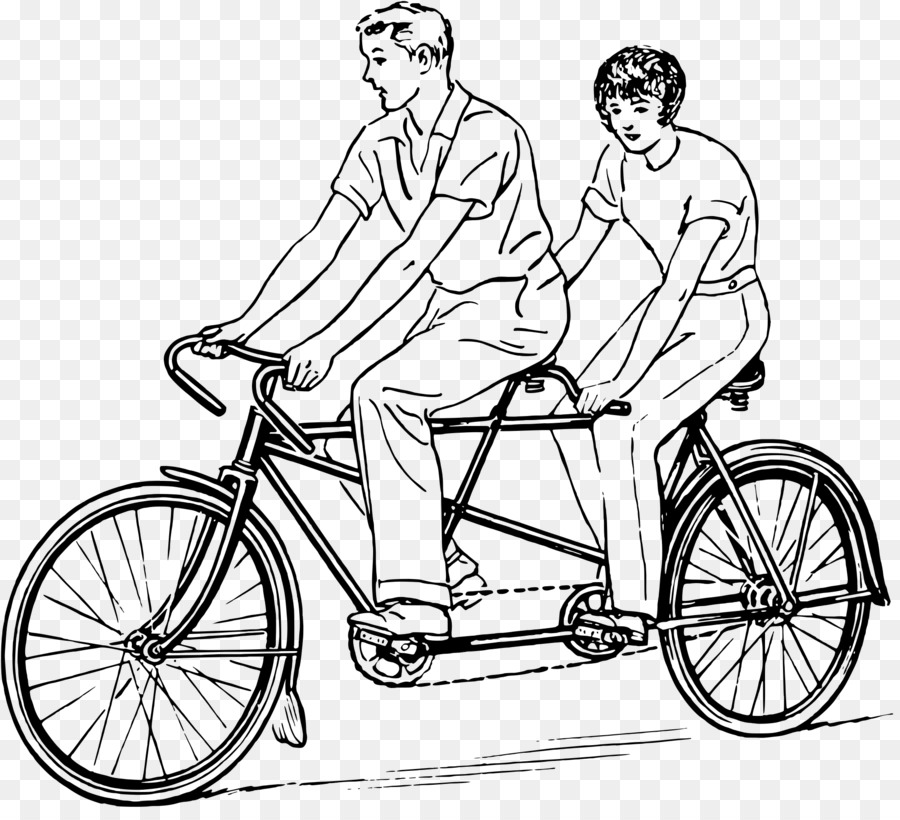 Bicicleta Tandem，Dois Cavaleiros PNG