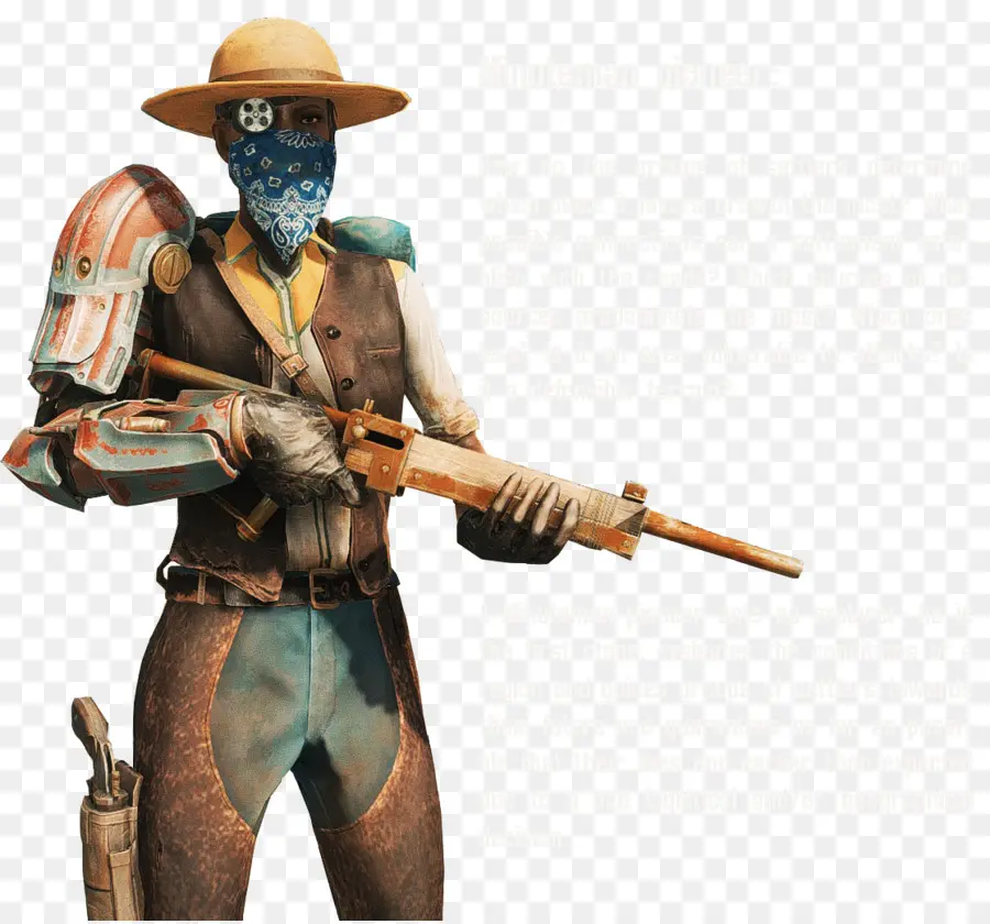 Cowboy Com Rifle，Pistola PNG