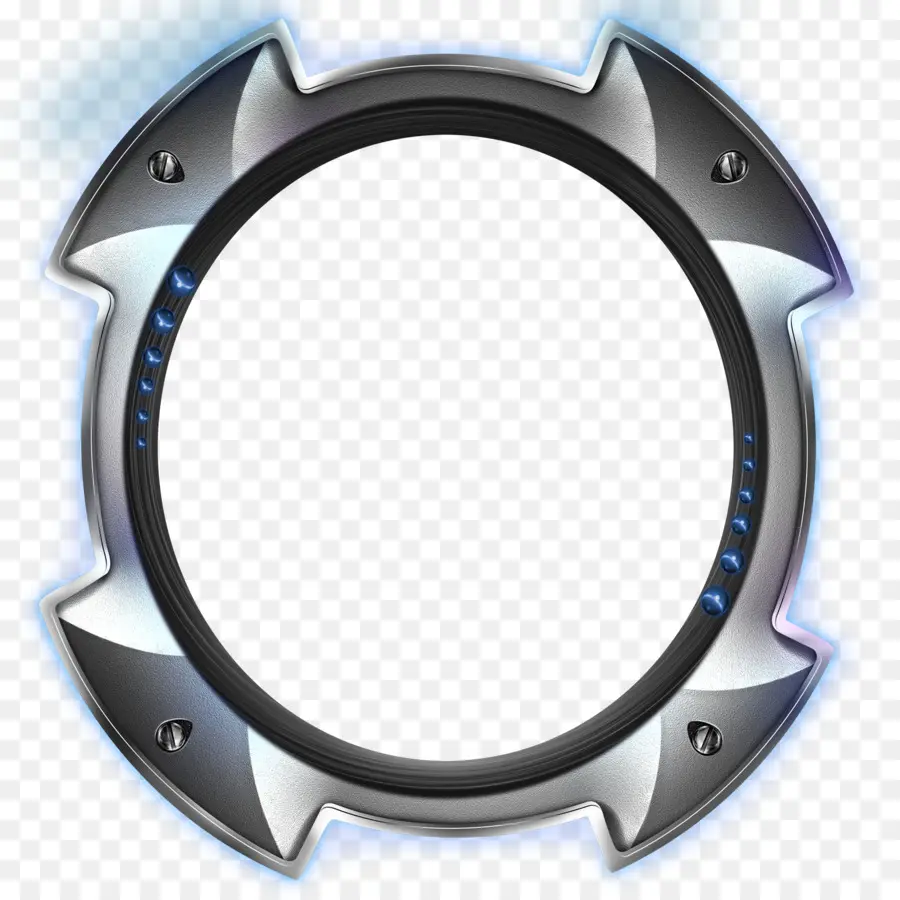 Moldura Circular Metálica，Metal PNG