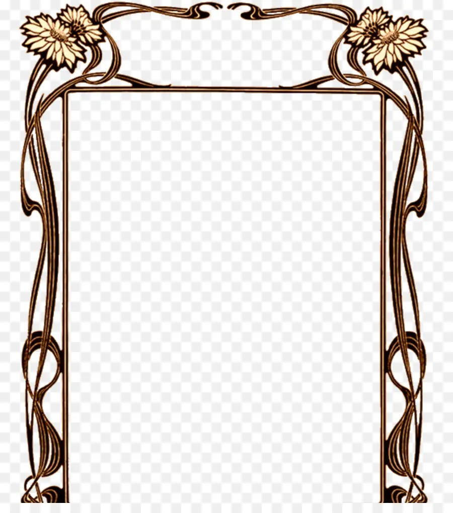 Bordas E Molduras，Art Nouveau PNG