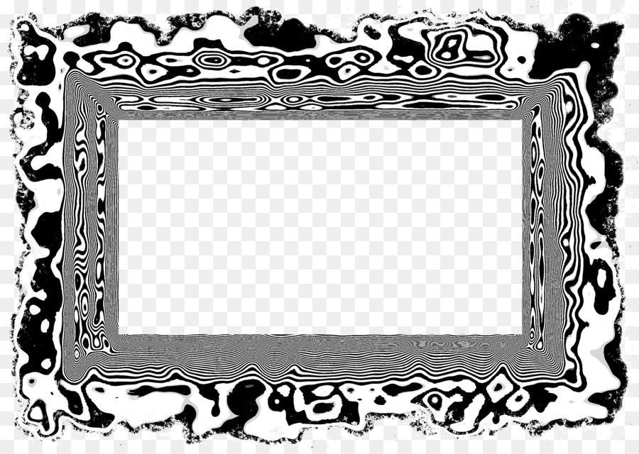 Moldura Preto E Branco，Decorativo PNG