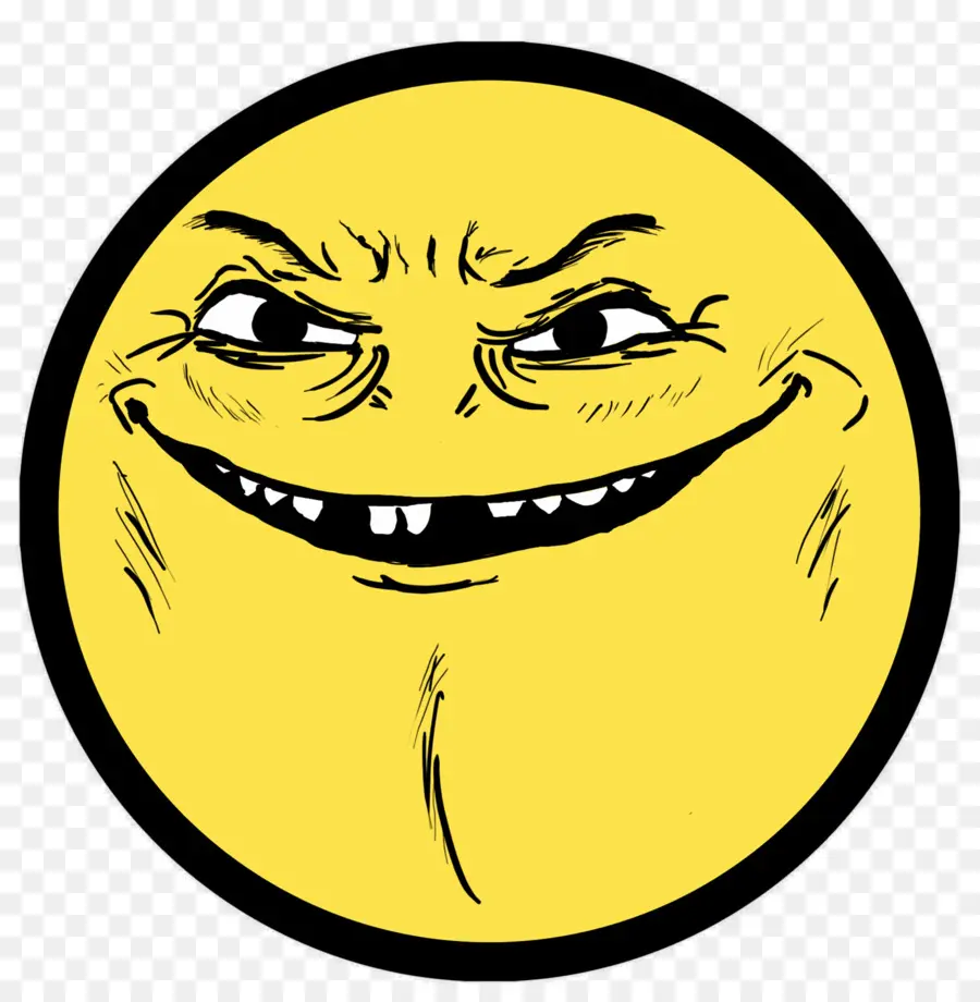 Cara Sorridente，Amarelo PNG