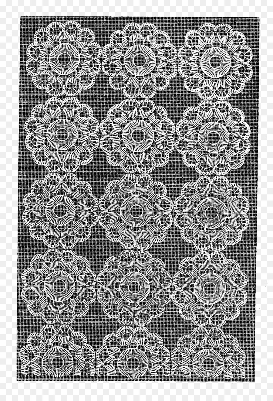 Fotografia Monocromática，Doily PNG