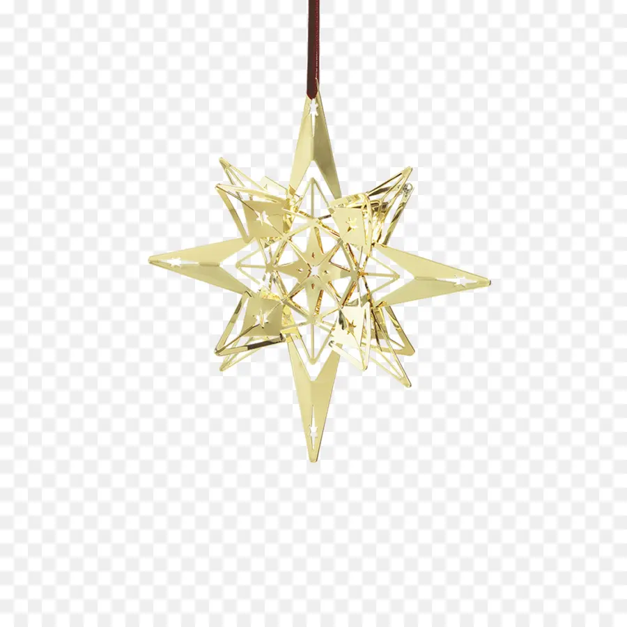 Enfeite De Estrela Dourada，Decoração PNG