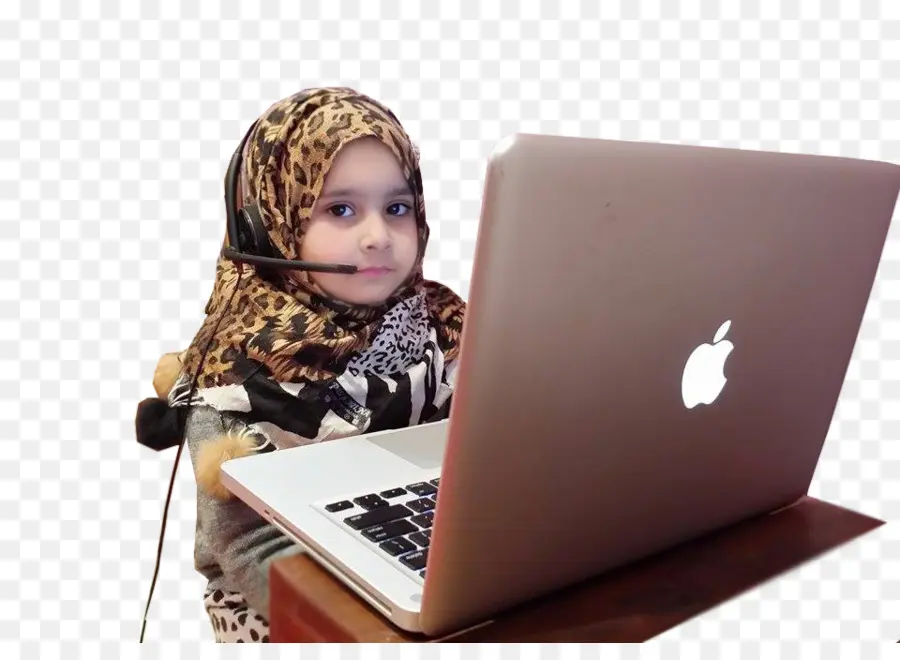 Menina Com Laptop，Criança PNG