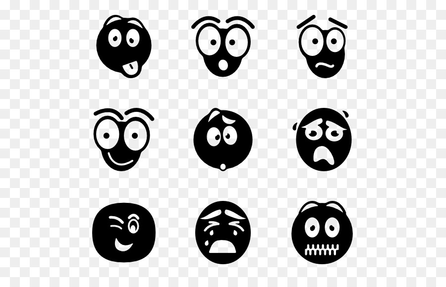 Emoticons，Rostos PNG