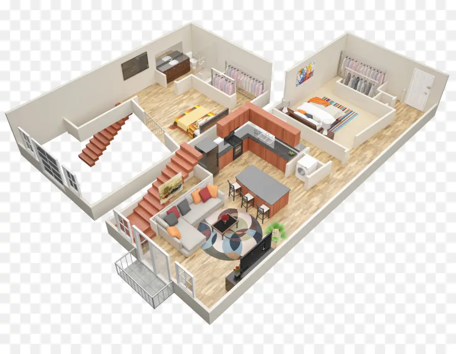 Planta De Casa 3d，Layout PNG