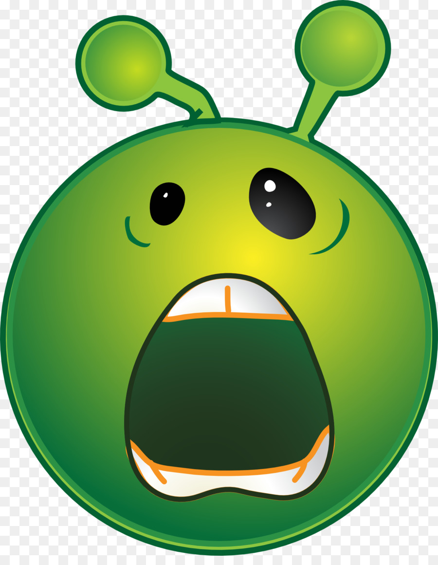 Alienígena Irritado，Verde PNG