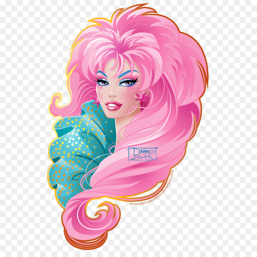 Personagem De Cabelo Rosa，Desenho Animado PNG