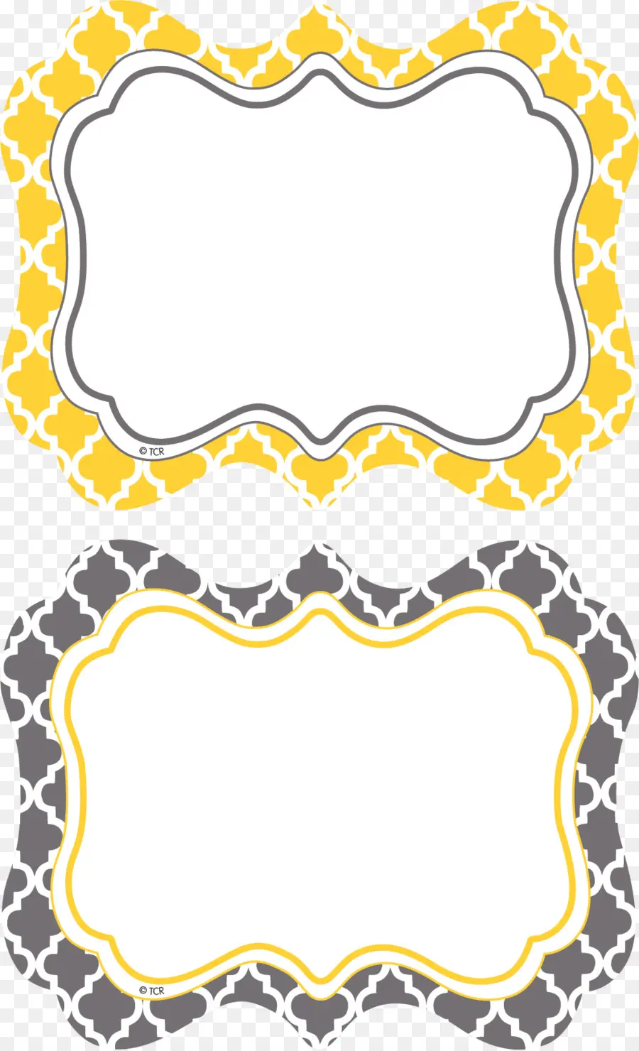 Etiquetas Decorativas，Amarelo PNG