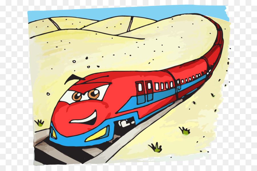 Trem De Desenho Animado，Vermelho PNG