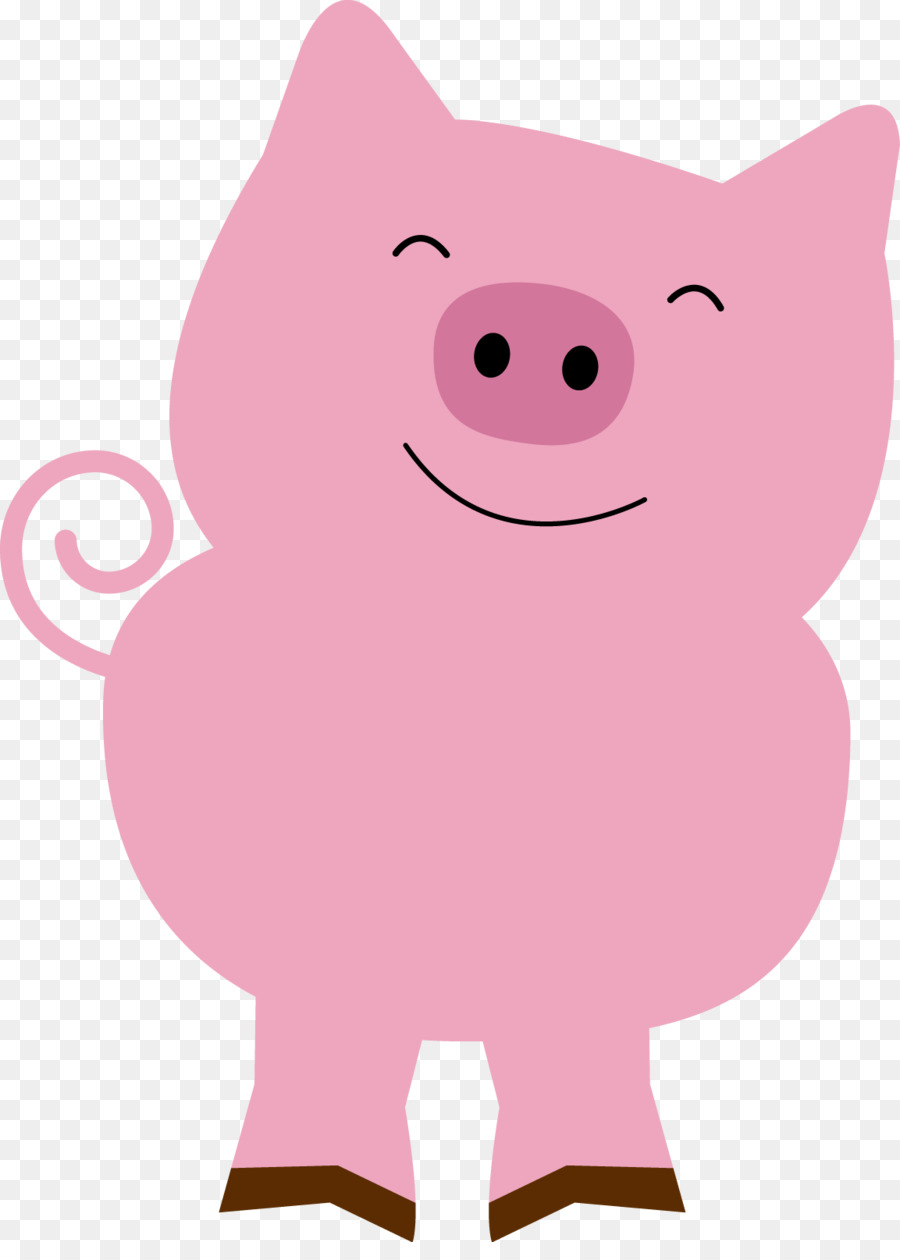 Porco Rosa，Desenho Animado PNG