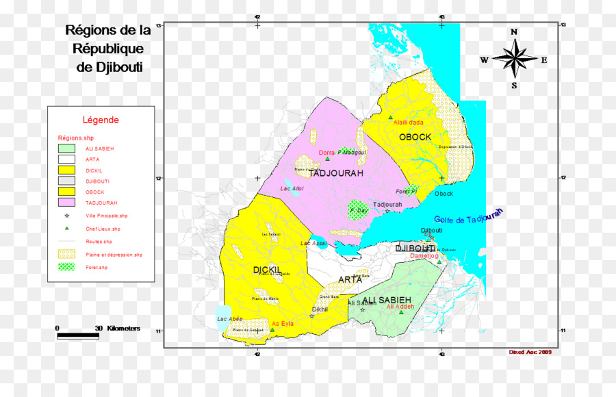 Djibouti，Map PNG