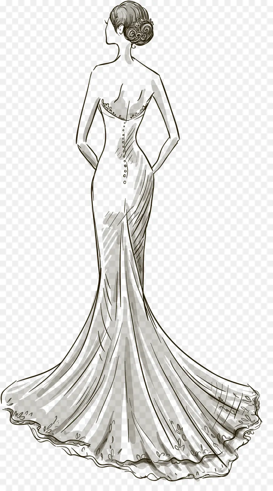 Vestido De Noiva，Desenho PNG