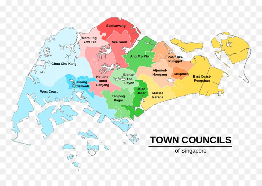 Mapa De Singapura，Câmaras Municipais PNG