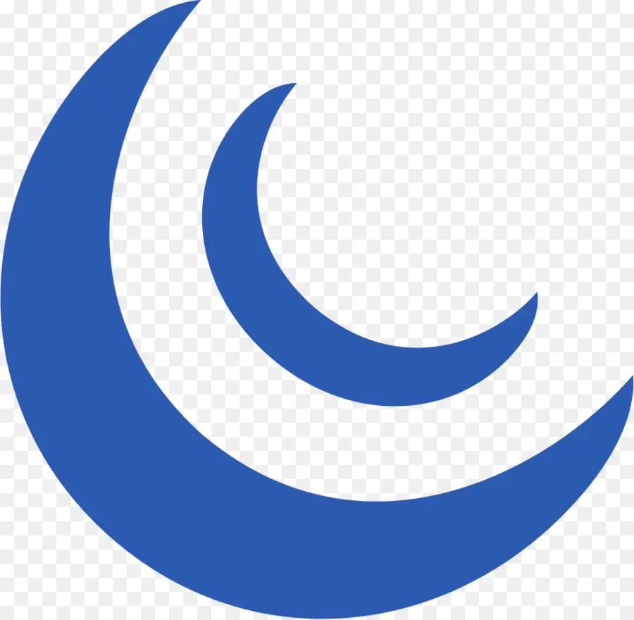 Crescente Azul，Lua PNG