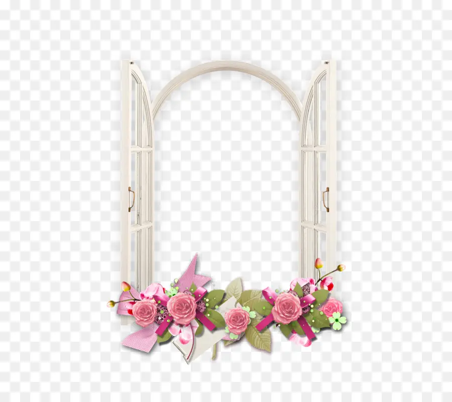 Janela Com Flores，Janela Aberta PNG