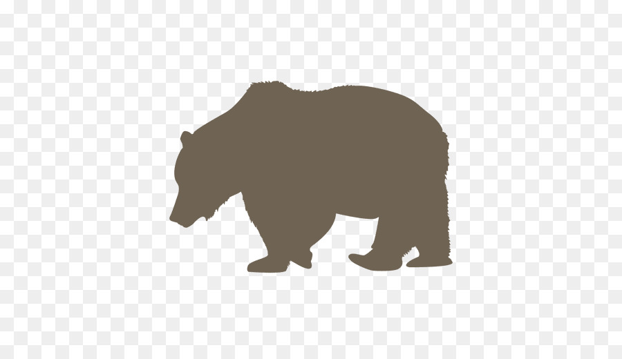 Silhueta De Urso，Animais Selvagens PNG