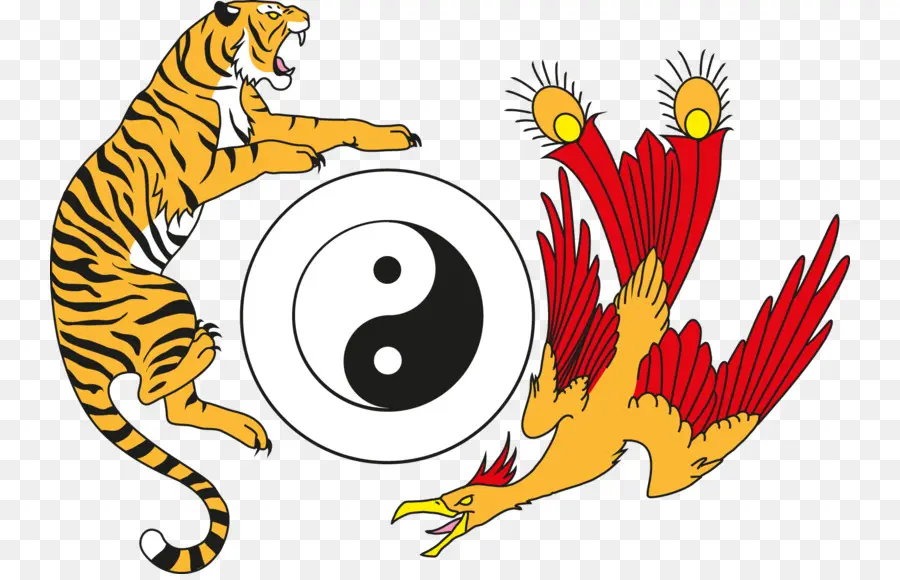 Tigre E Fênix，Yin Yang PNG