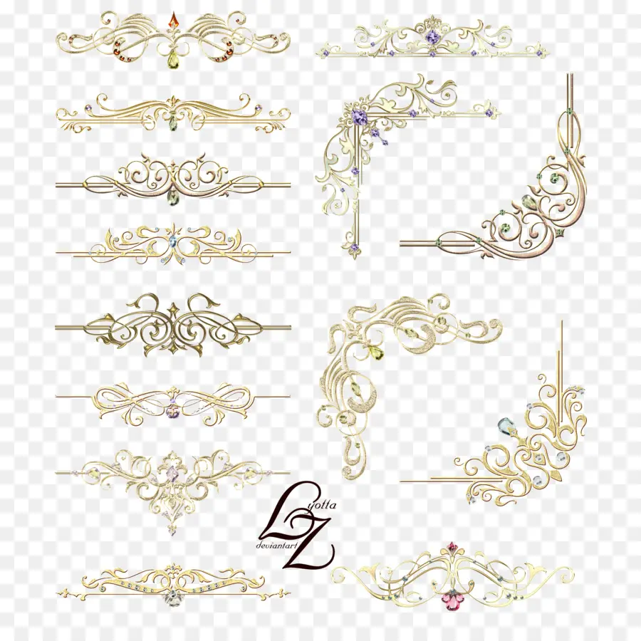 Desenhos Ornamentais，Fronteiras PNG