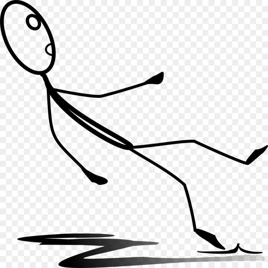 Stick Figure Escorregando，Escorregar PNG