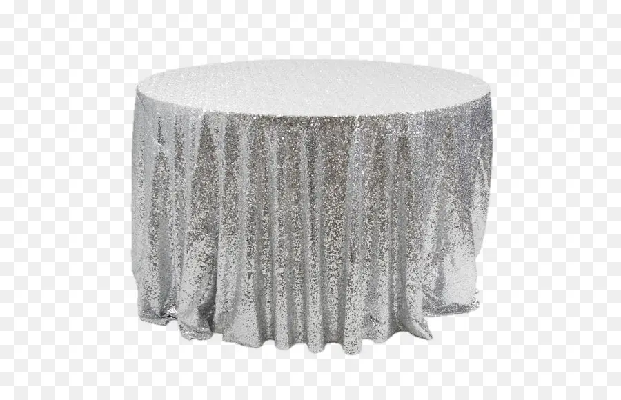 Toalha De Mesa Prateada，Mesa Redonda PNG