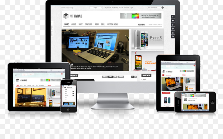 Desenvolvimento Web，Responsive Web Design PNG