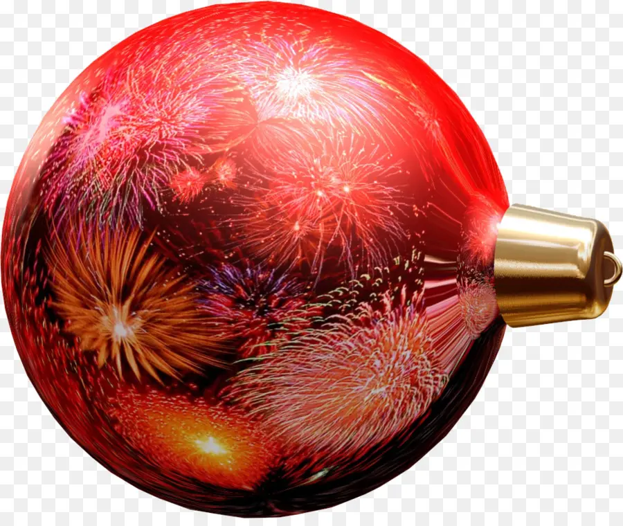 Ornamento Vermelho，Fogos De Artifício PNG