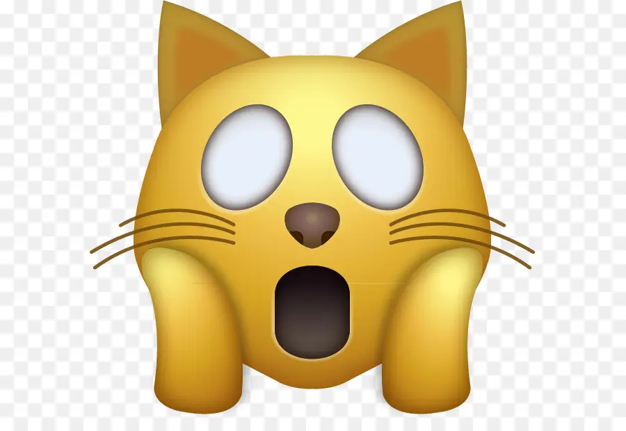 Emoji De Gato Chocado，Face PNG