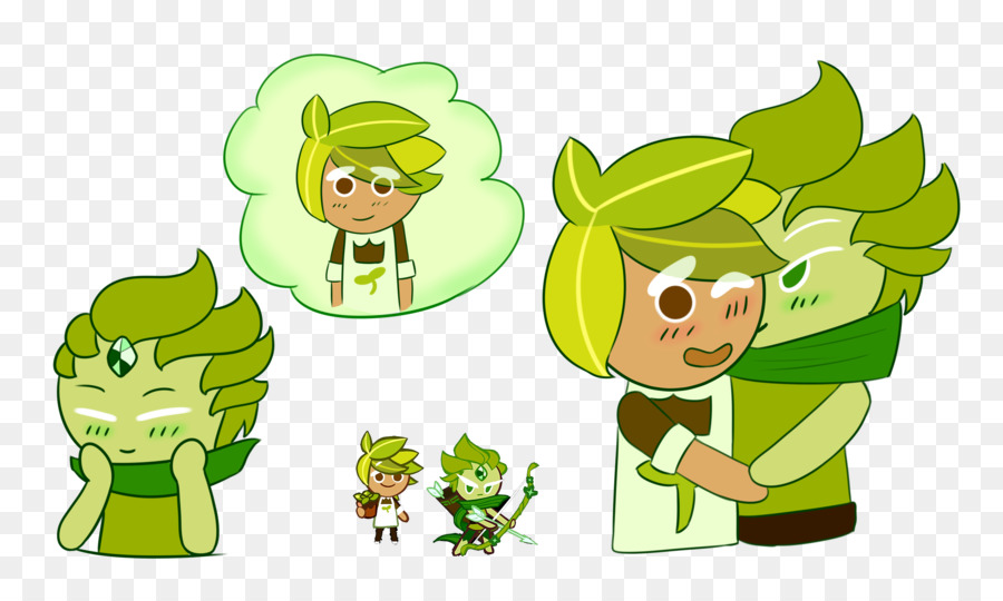 Personagens De Desenhos Animados Verdes，Bonitinho PNG