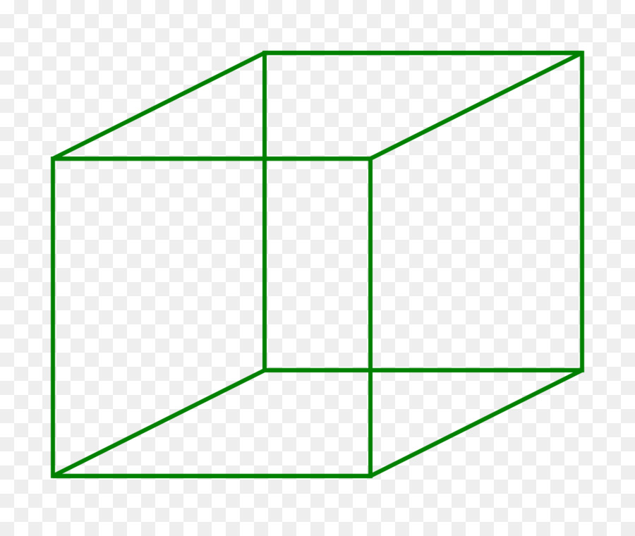 Cubo Wireframe Verde，3d PNG