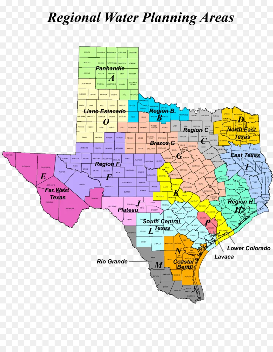 Mapa Do Texas，Regiões PNG