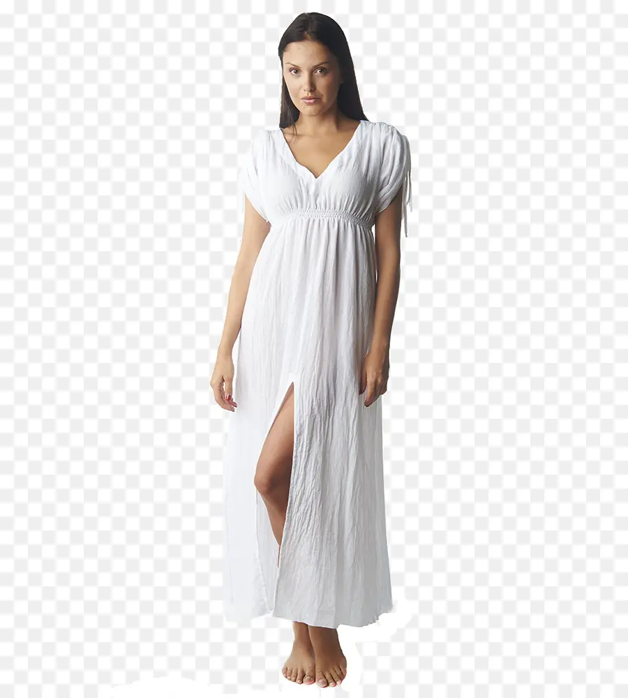 Vestido Branco，Mulher PNG