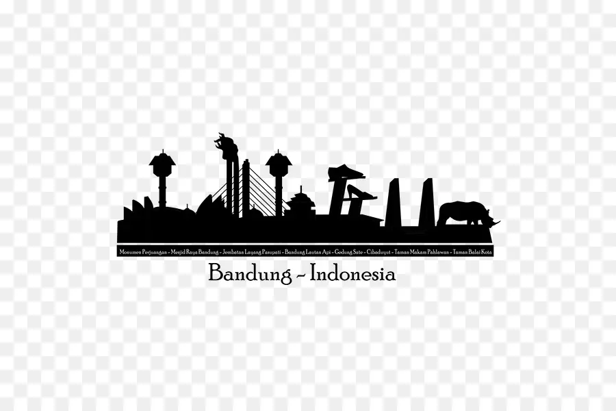 Bandung，Silhueta PNG