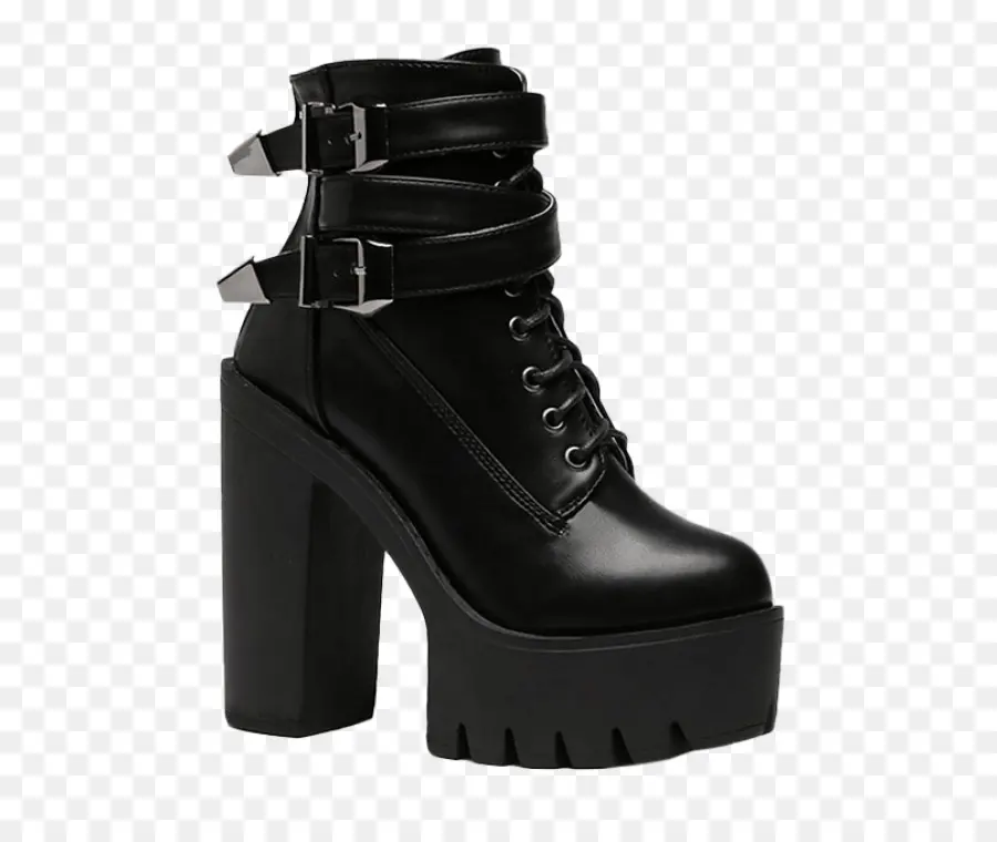 Bota Plataforma Preta，Moda PNG