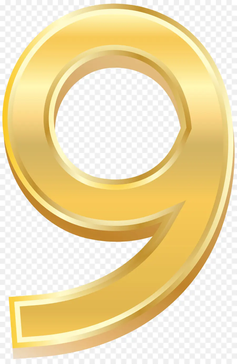 Ouro Número 9，Ouro PNG