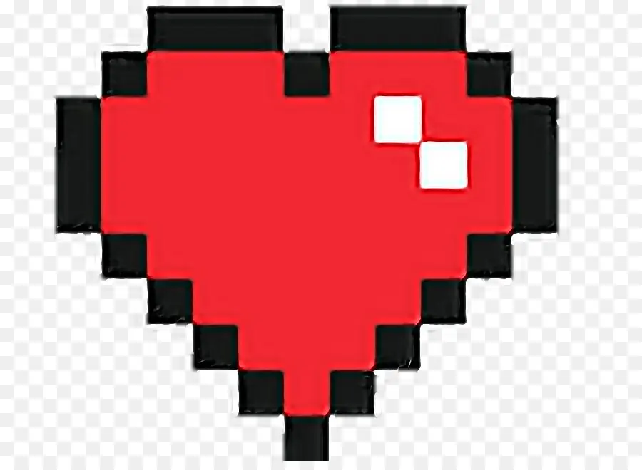 Coração De Pixels，Amor PNG