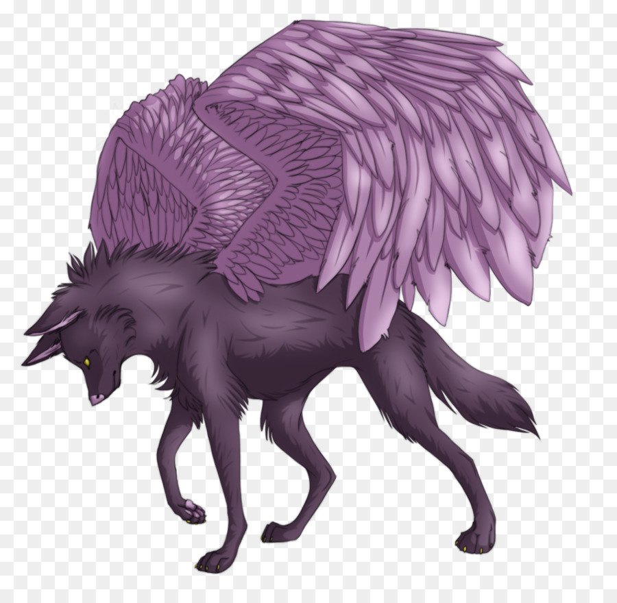 Lobo Alado，Roxo PNG