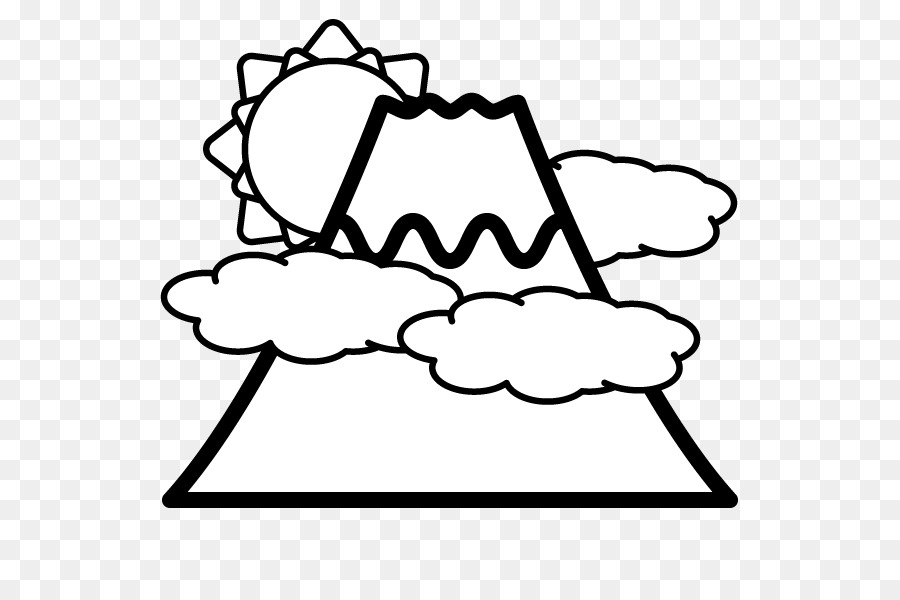 O Monte Fuji，Preto E Branco PNG