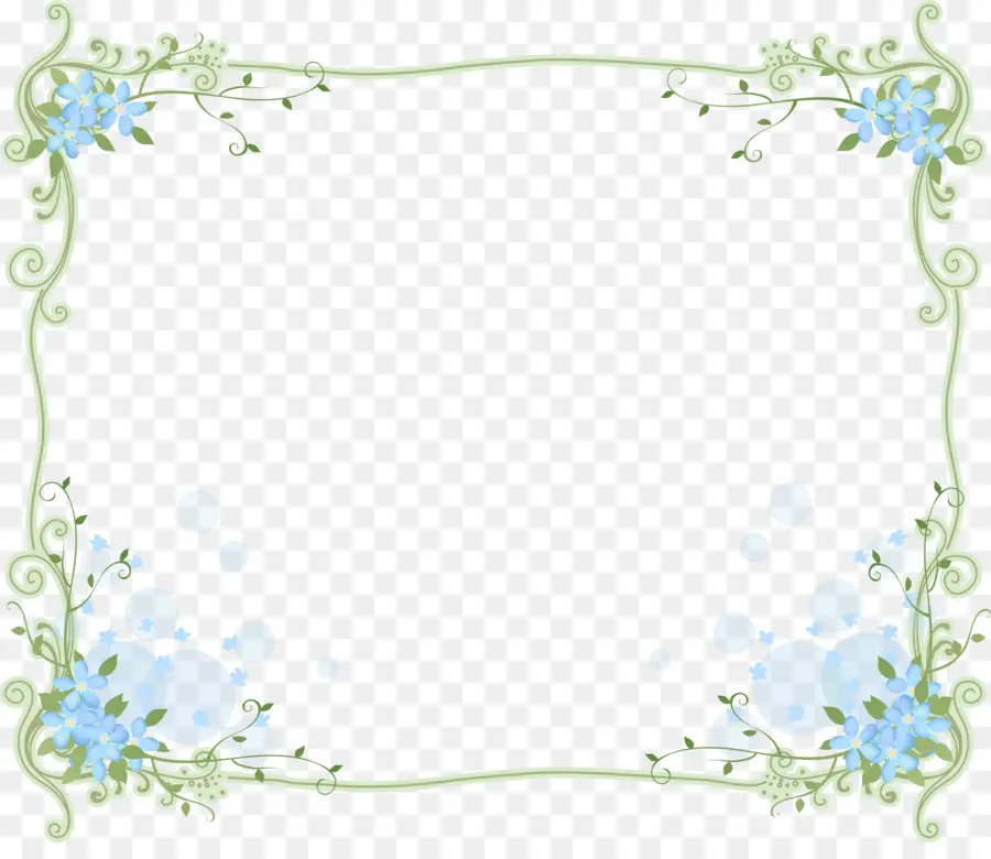 Moldura Floral，Vinhas Verdes PNG