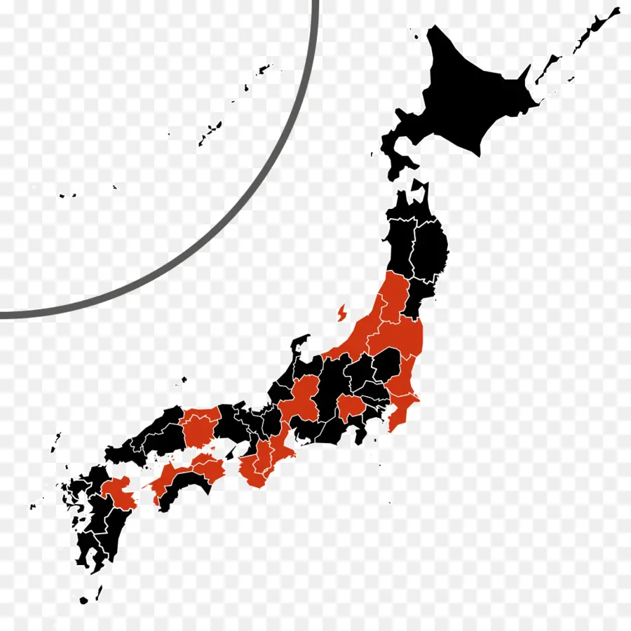 Japão，Províncias Do Japão PNG