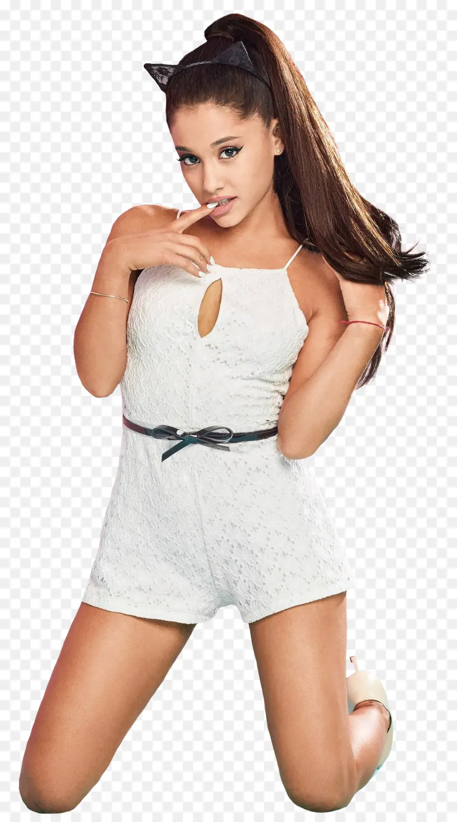 Mulher Com Roupa Branca，Macacão Branco PNG