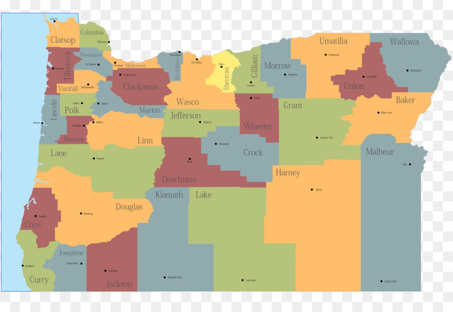 Mapa，Cidade De Oregon PNG