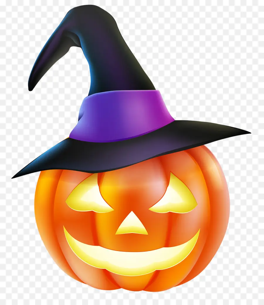 Abóbora De Halloween，Chapéu De Bruxa PNG