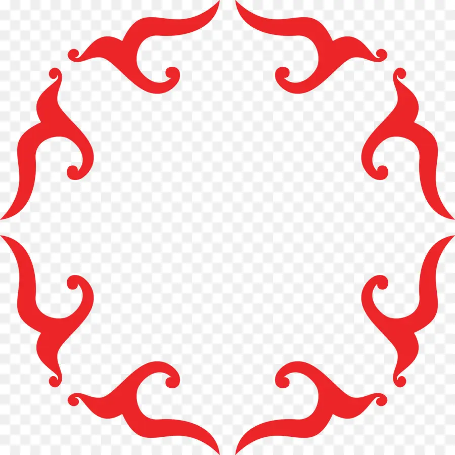 Círculo Decorativo Vermelho，Vermelho PNG