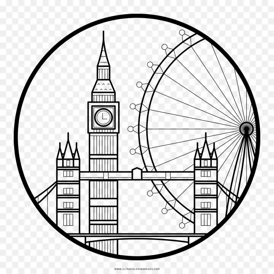 London Eye，Desenho PNG