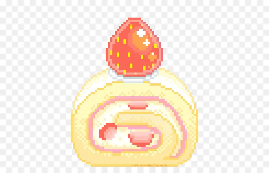 Bolo De Morango，Pixel Art PNG